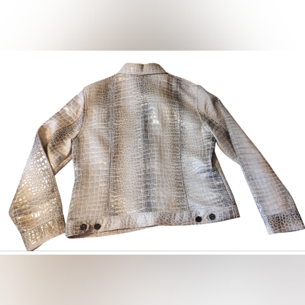 Ruby Rd. Women's Size 10 Gold Button Up Jacket NWOT - Picture 2 of 5